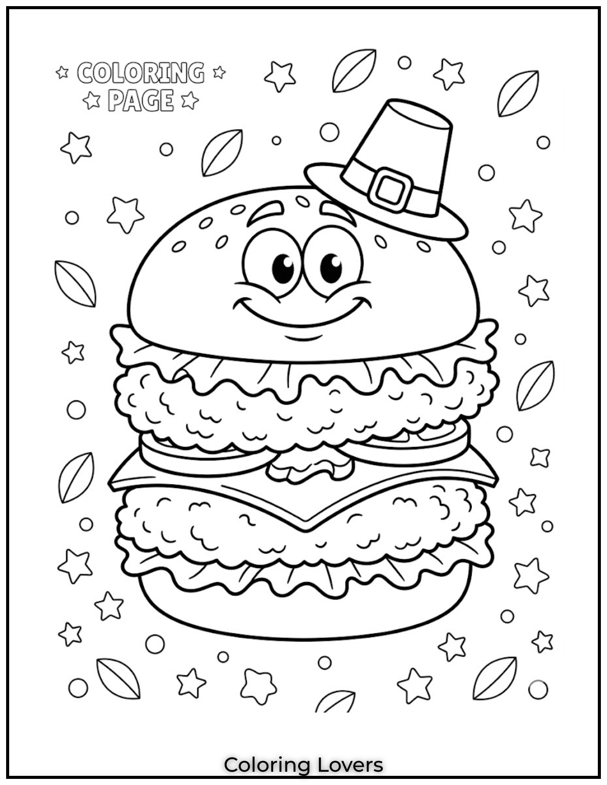 Sandwich Coloring Pages: Fun, Creative & Printable Food Art 8 Chicken Sandwich Treat 1