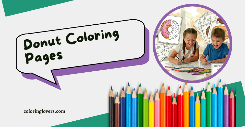 Donut Coloring Page