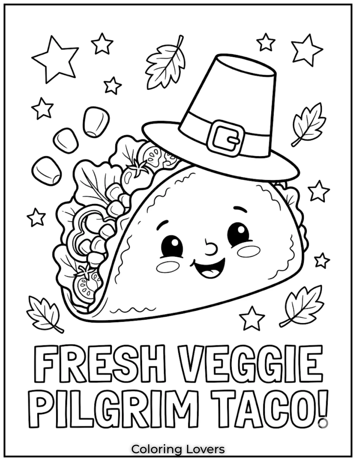 Farm Fresh Taco Coloring Pages 1