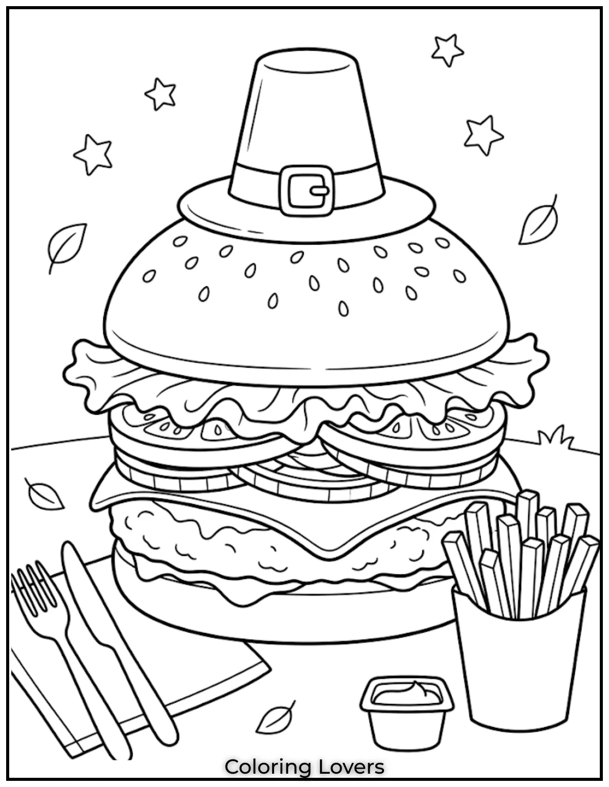 Full Page Gourmet Burger Composition