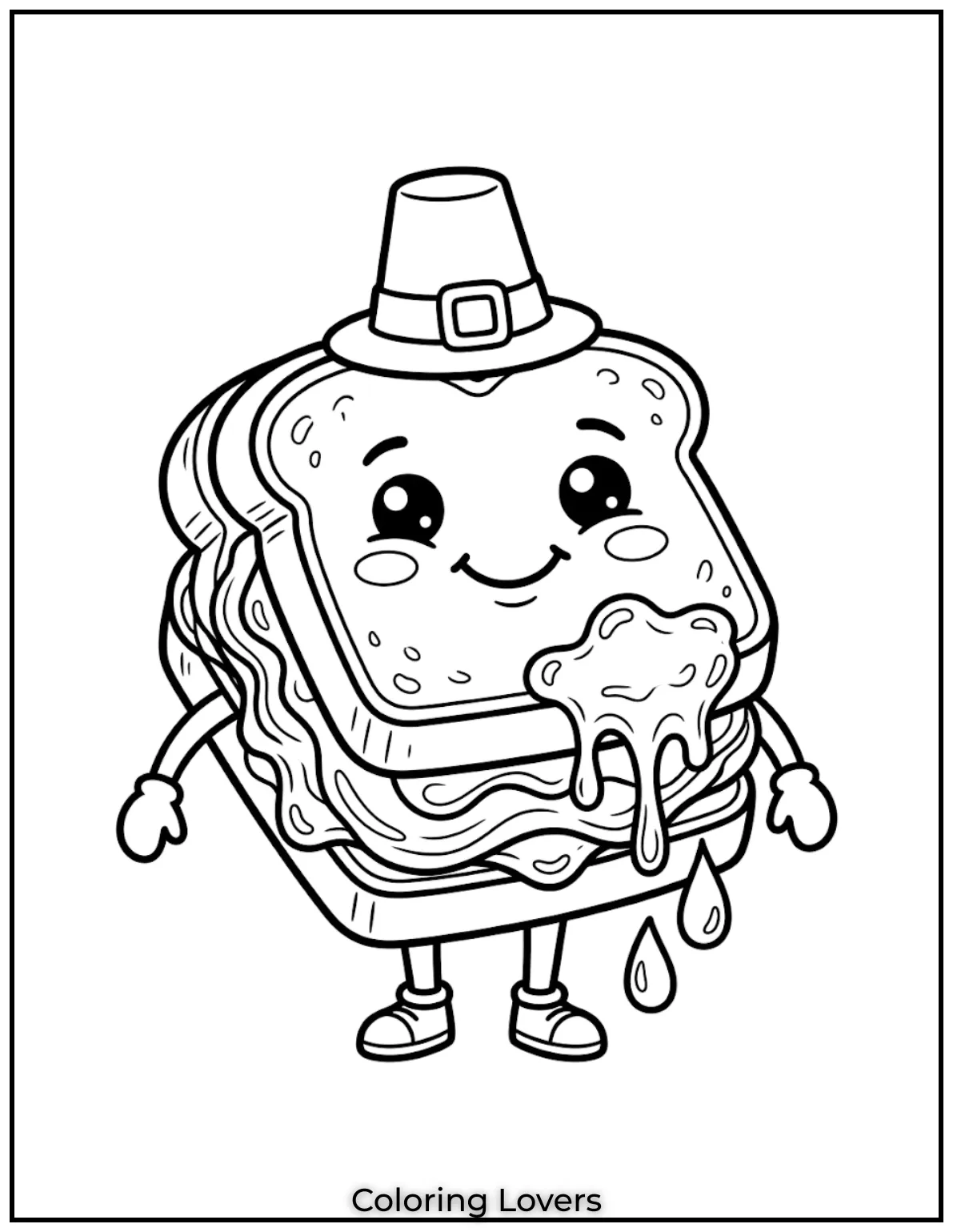 Sticky jelly drips everywhere while peanut butter sandwiches create playful coloring moments full of messy laughter.