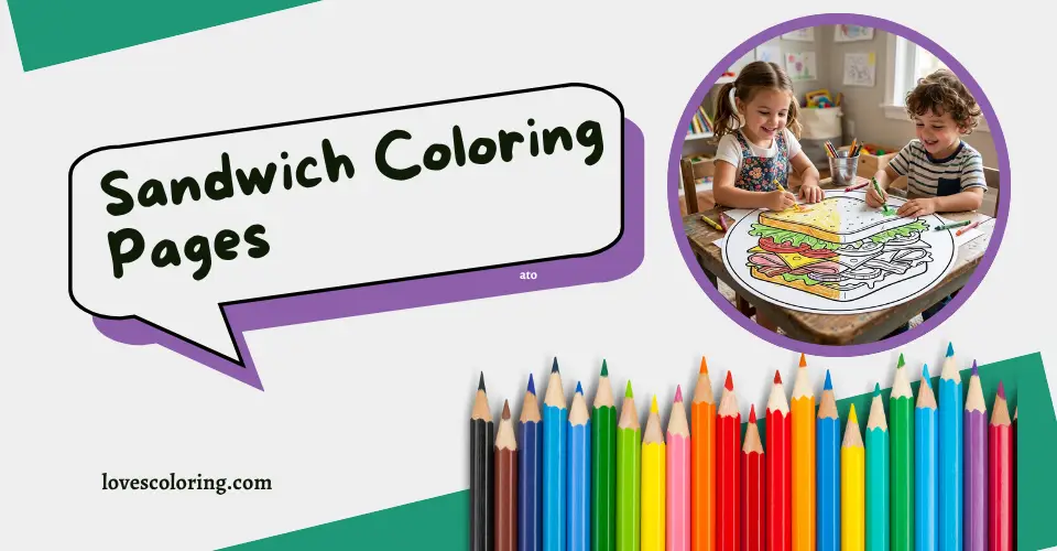 Sandwich Coloring Pages: Fun, Creative & Printable Food Art 2 Sandwich Coloring Pages