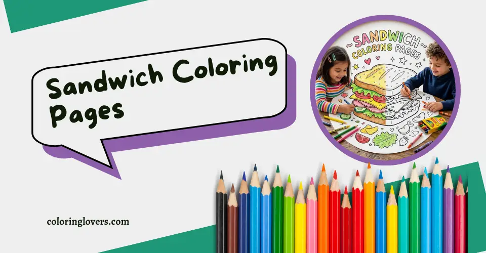 Sandwich Coloring Page