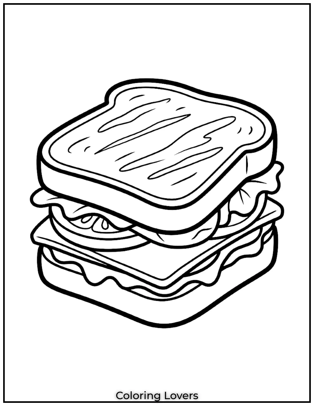 Printable sandwich pages provide quick entertainment while helping children enjoy relaxing creative activities at home today.