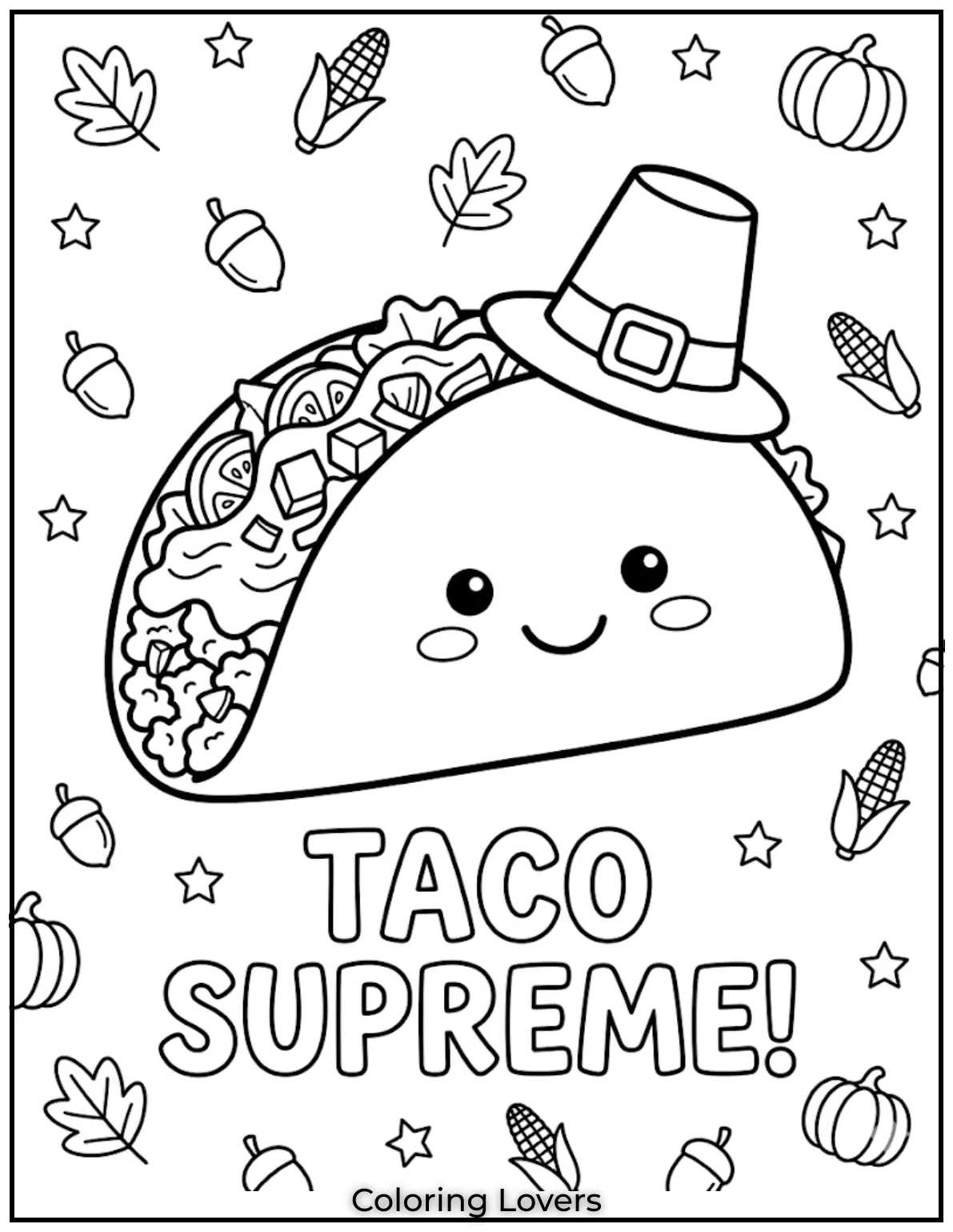 Taco Supreme Coloring Pages 1