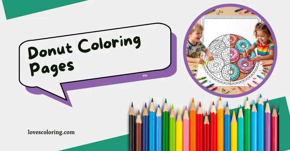 Donut Coloring Pages