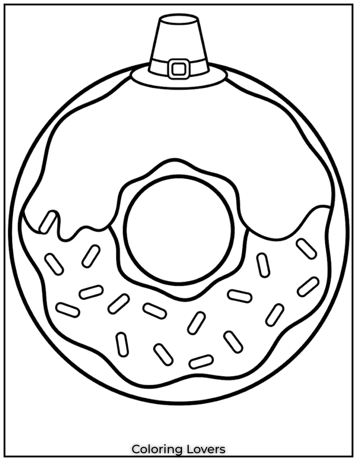 Template Donut Coloring Pages