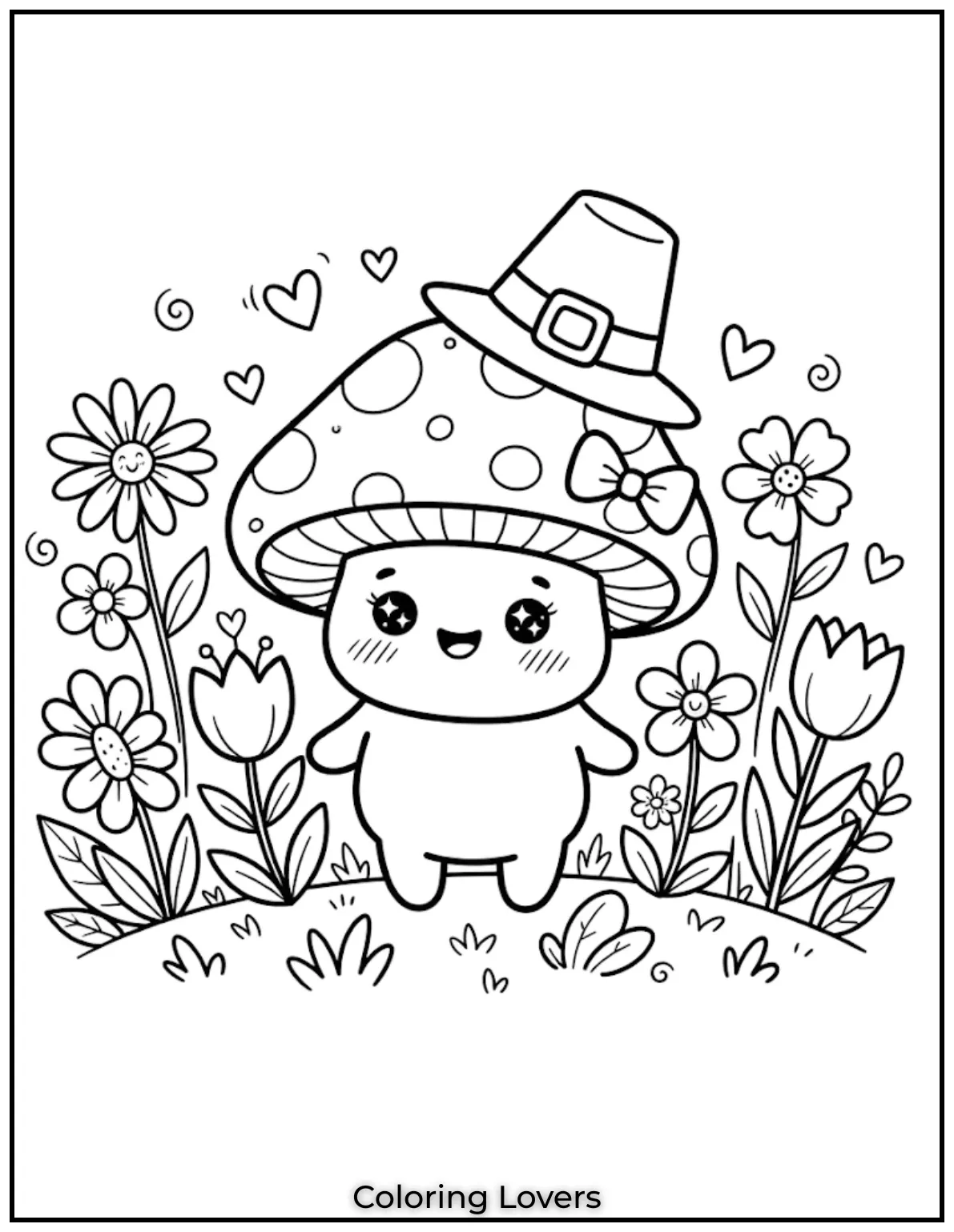 Little mushroom friends wearing tiny bows bring gentle charm and playful happiness to every colorful masterpiece you create.