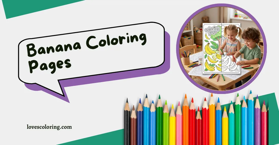 Banana Coloring Pages
