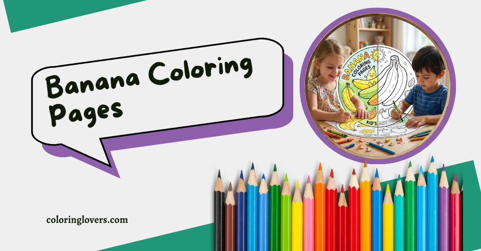 Banana Coloring Pages