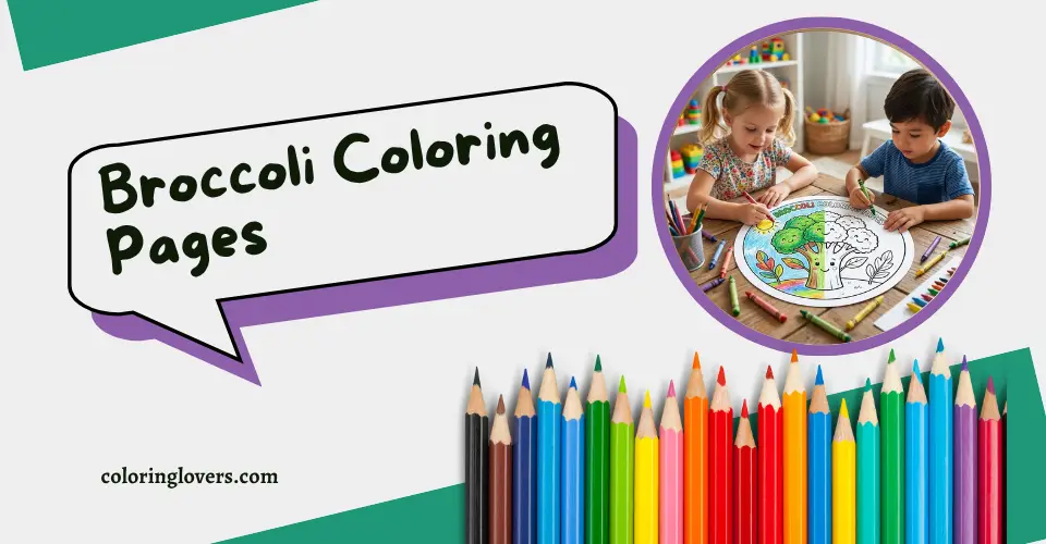Broccoli Coloring Page