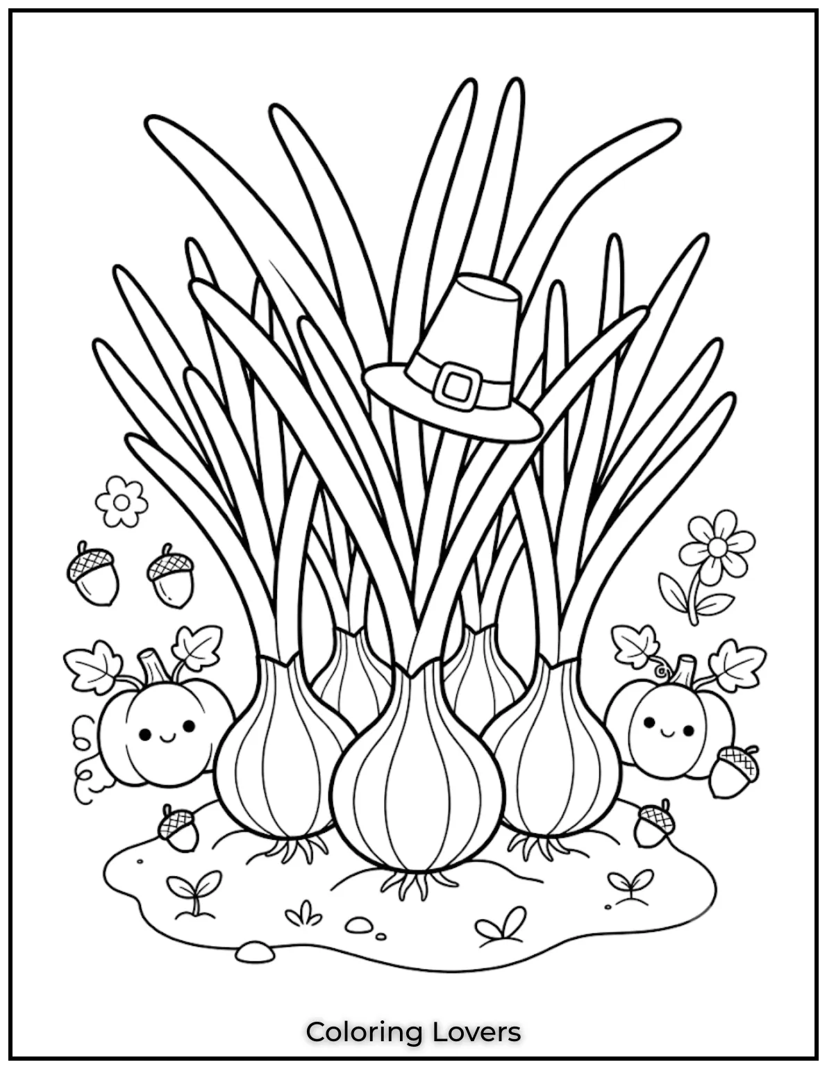 Fresh Onion Coloring Page