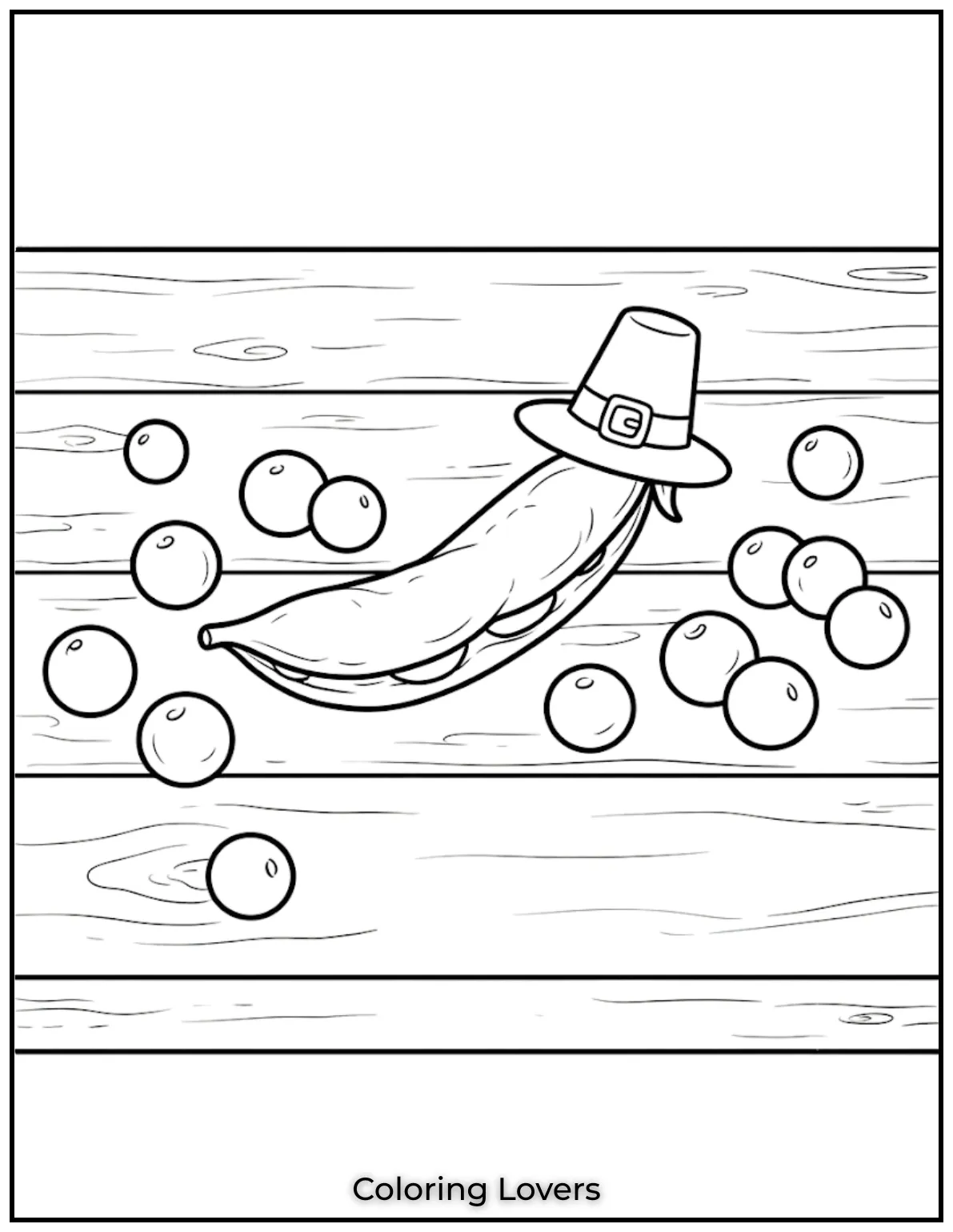 Fresh Peas Coloring Page