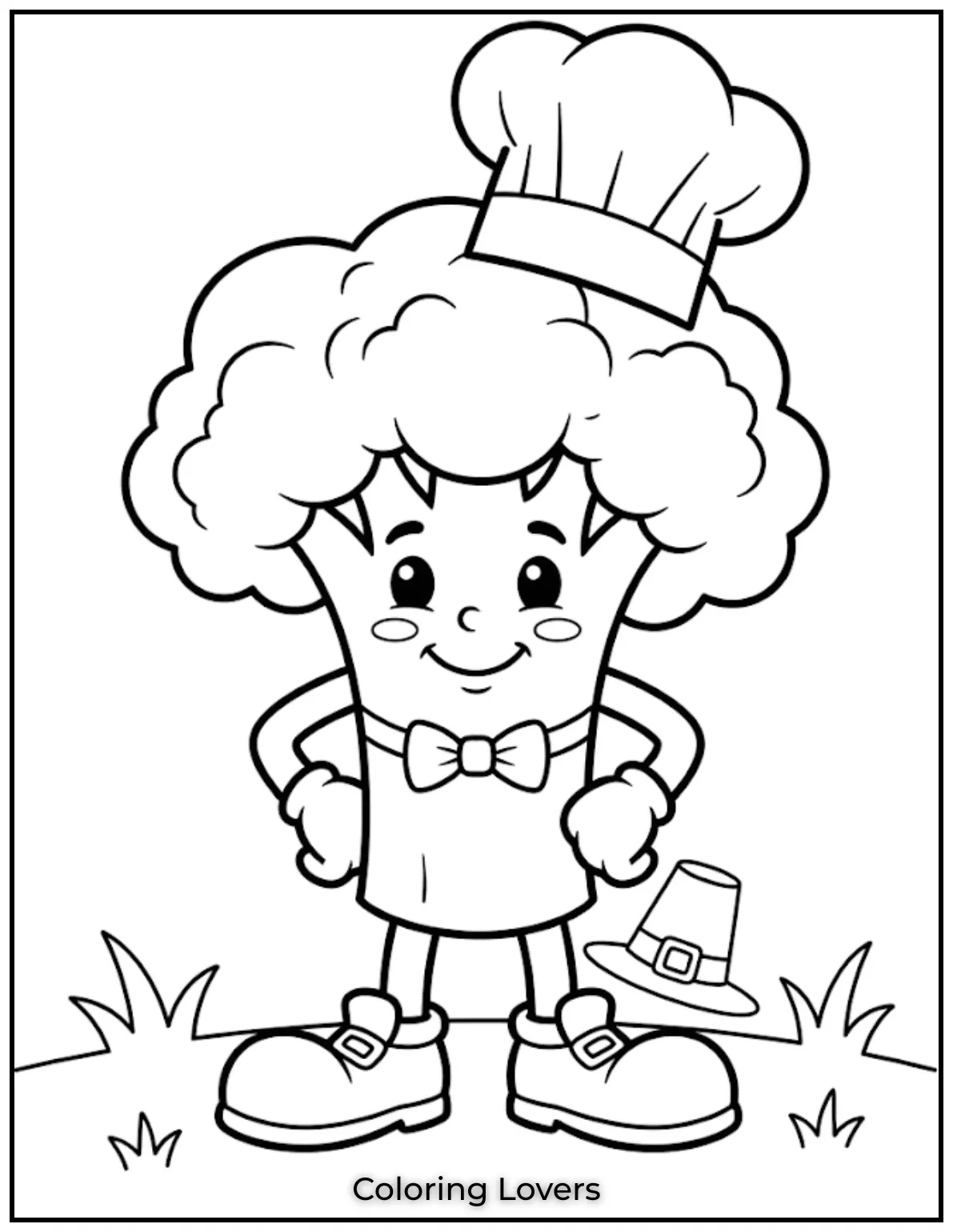 Funny Broccoli Coloring Page