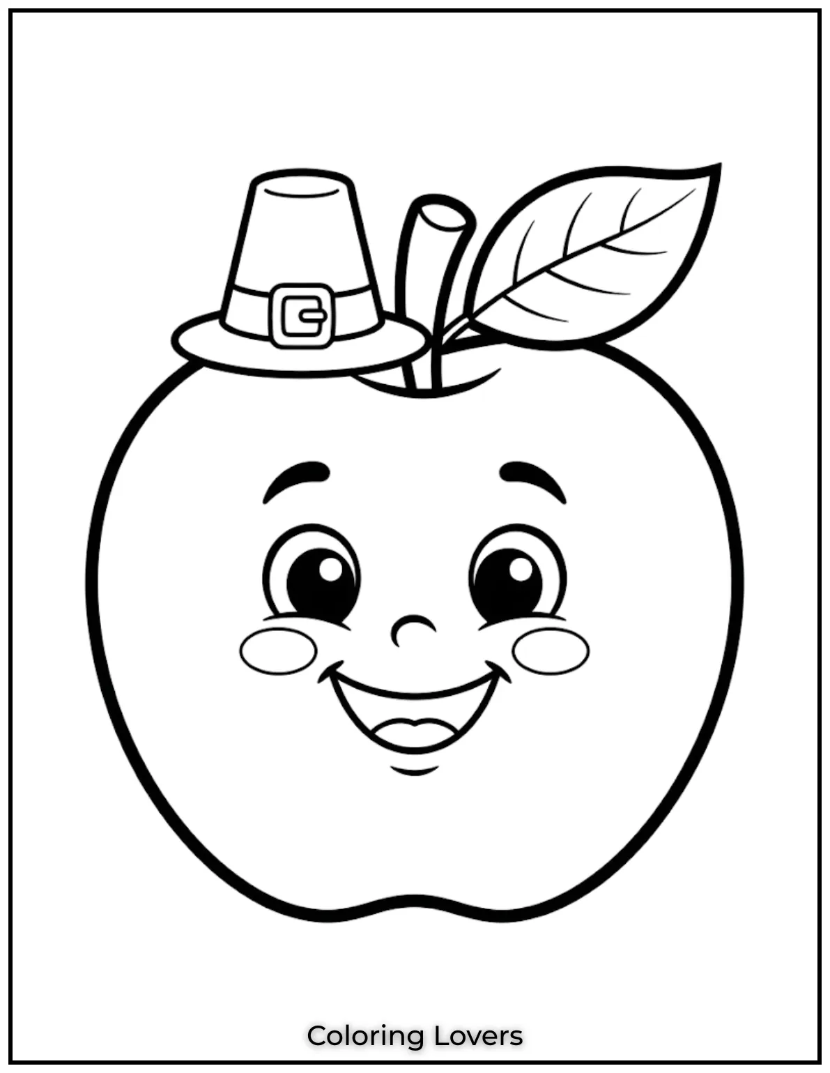 This extra large apple gives tiny hands plenty of room to enjoy simple coloring without any difficulty today.