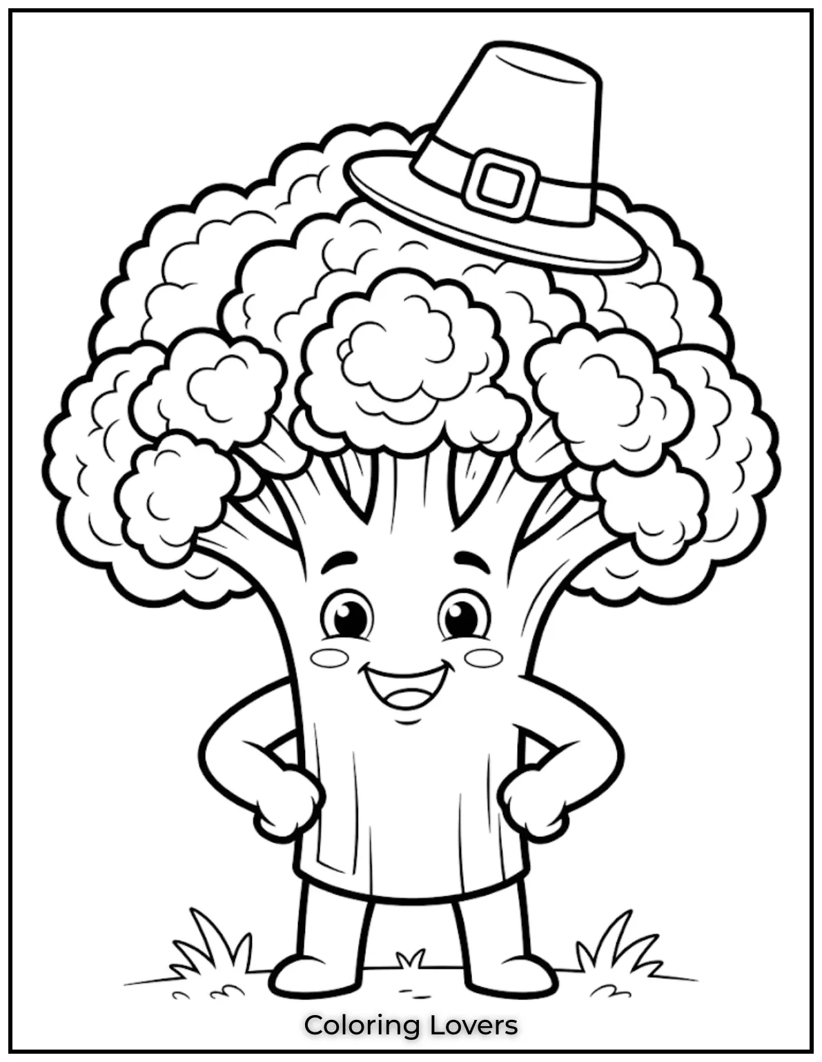 Giant Broccoli Coloring Page