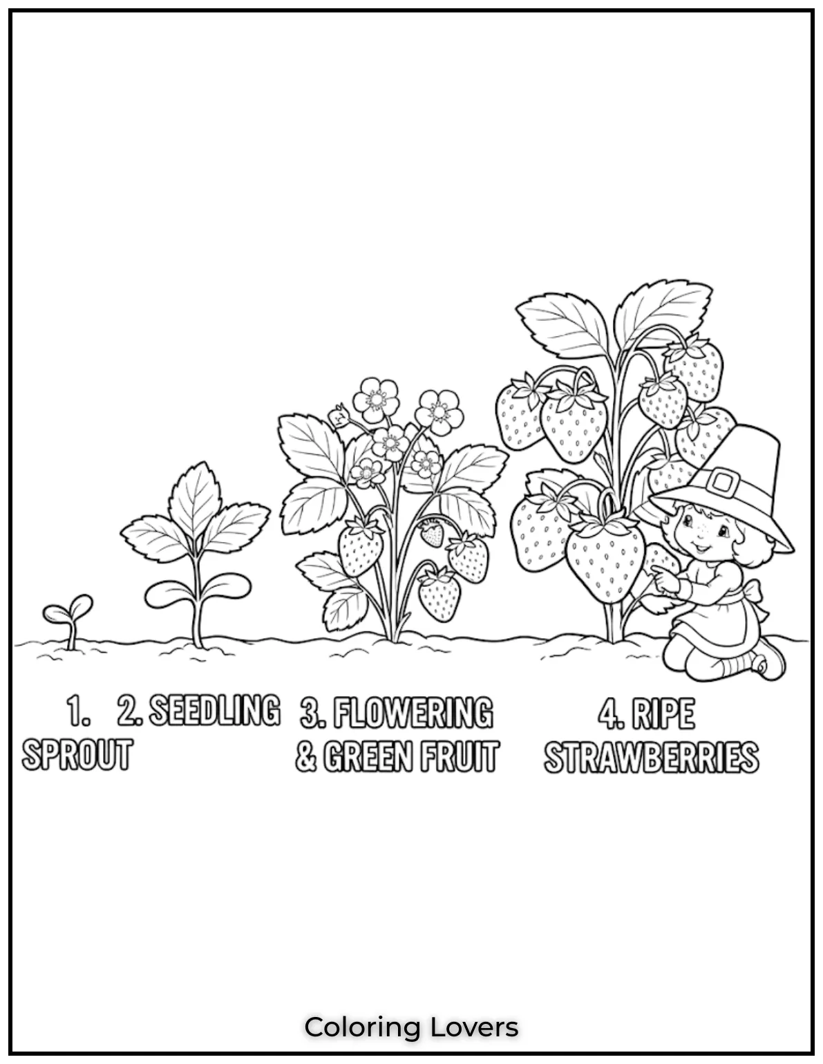 Amazing Strawberry Coloring Pages You'll Love Today 12 Growing Strawberry Coloring Page