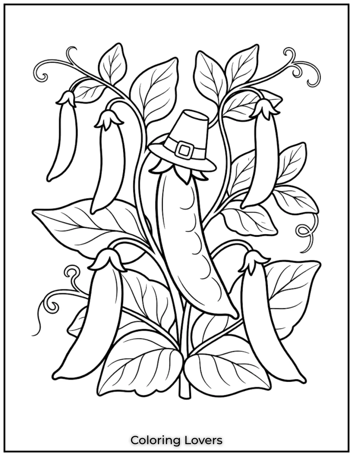 Hanging Pod Coloring Page