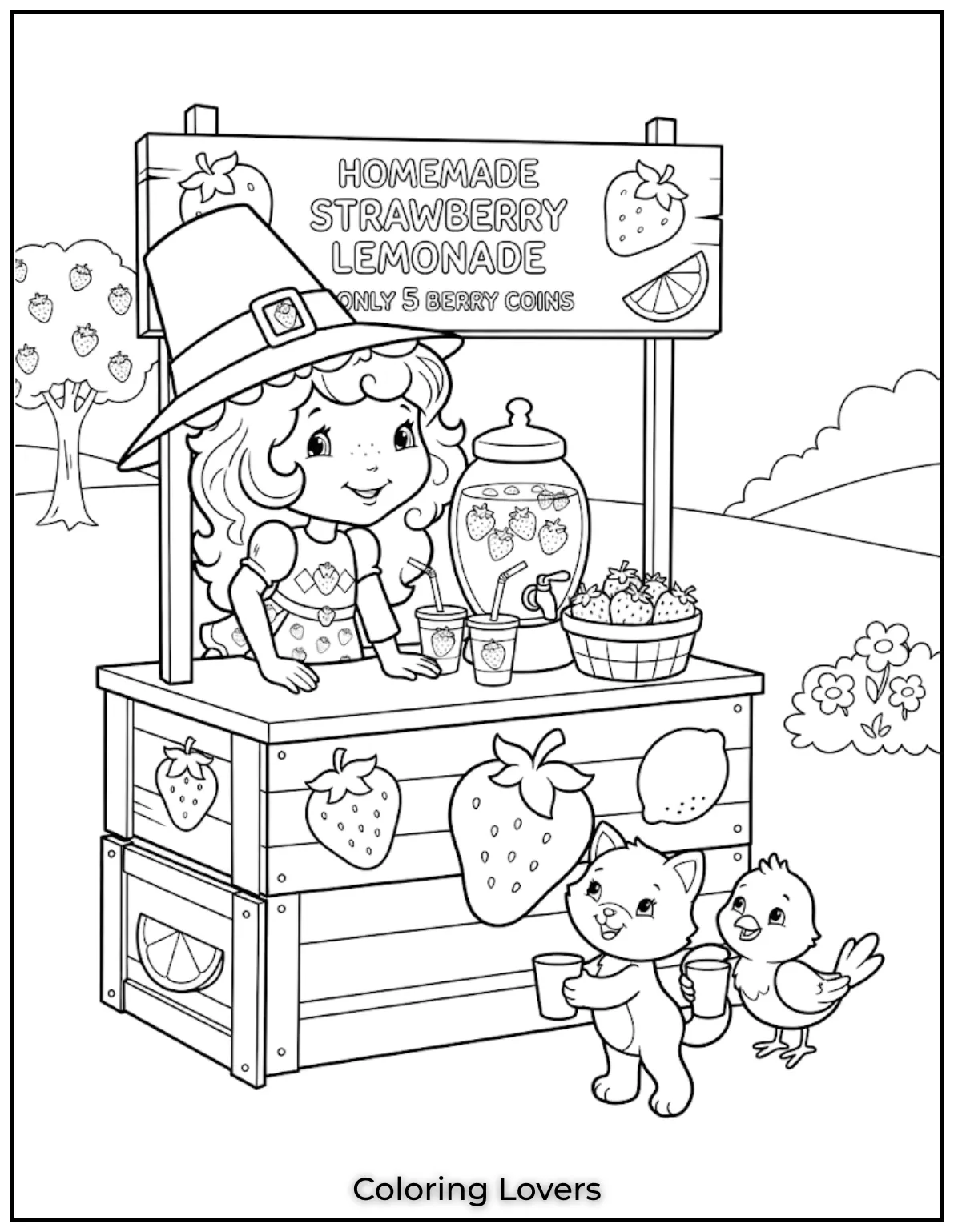 Amazing Strawberry Coloring Pages You'll Love Today 11 Lemonade Strawberry Coloring Page