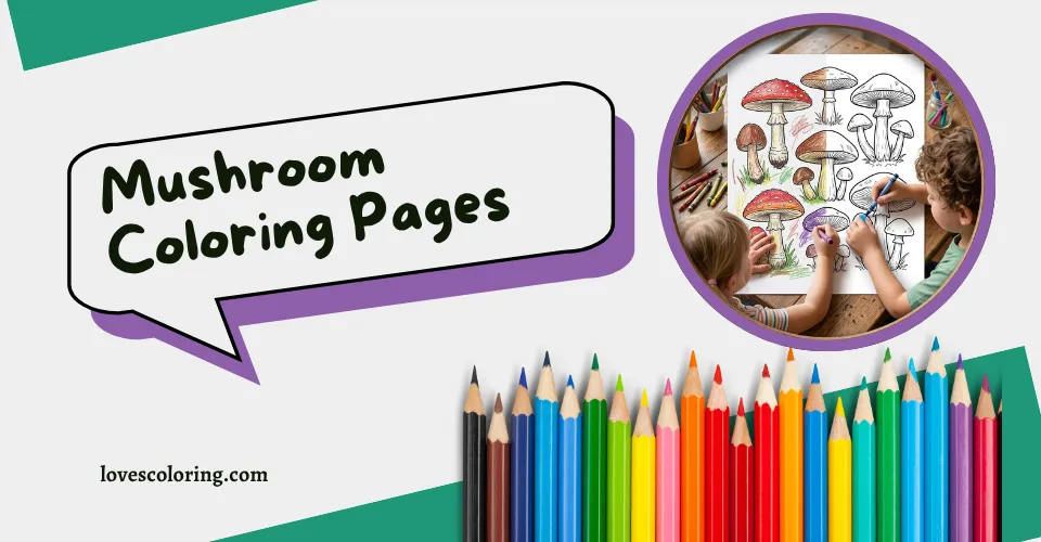 Mushroom Coloring Pages