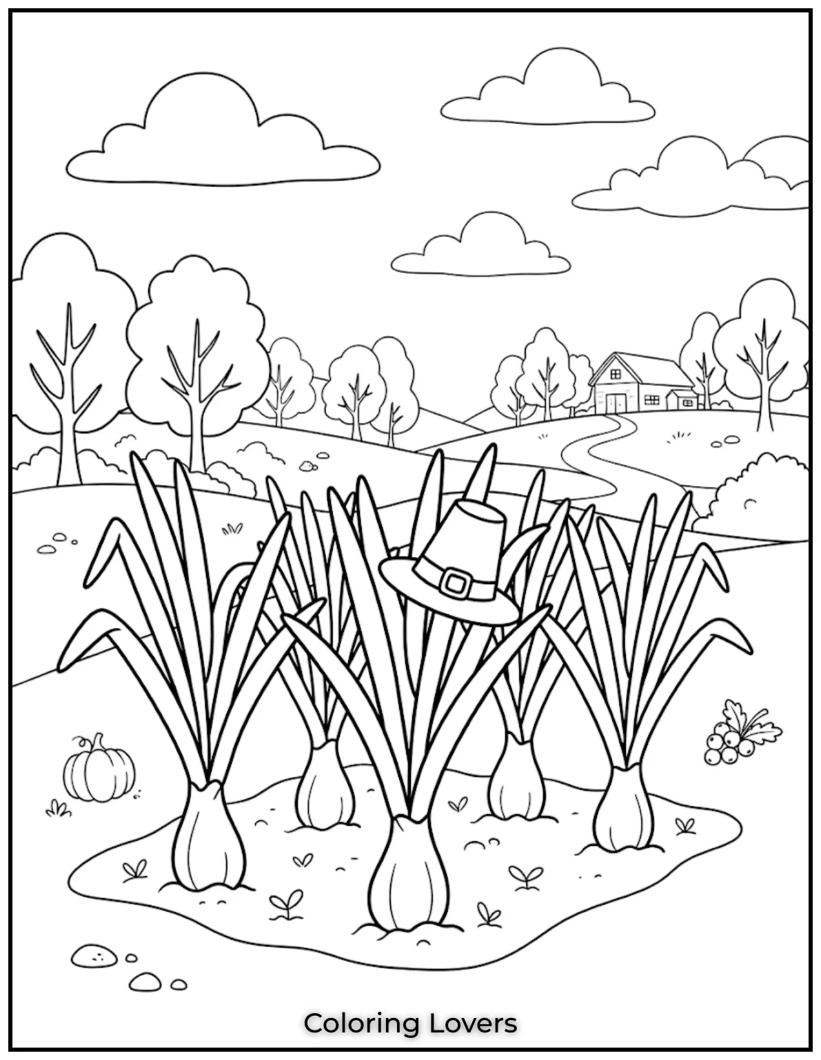 Nature Onion Coloring Page