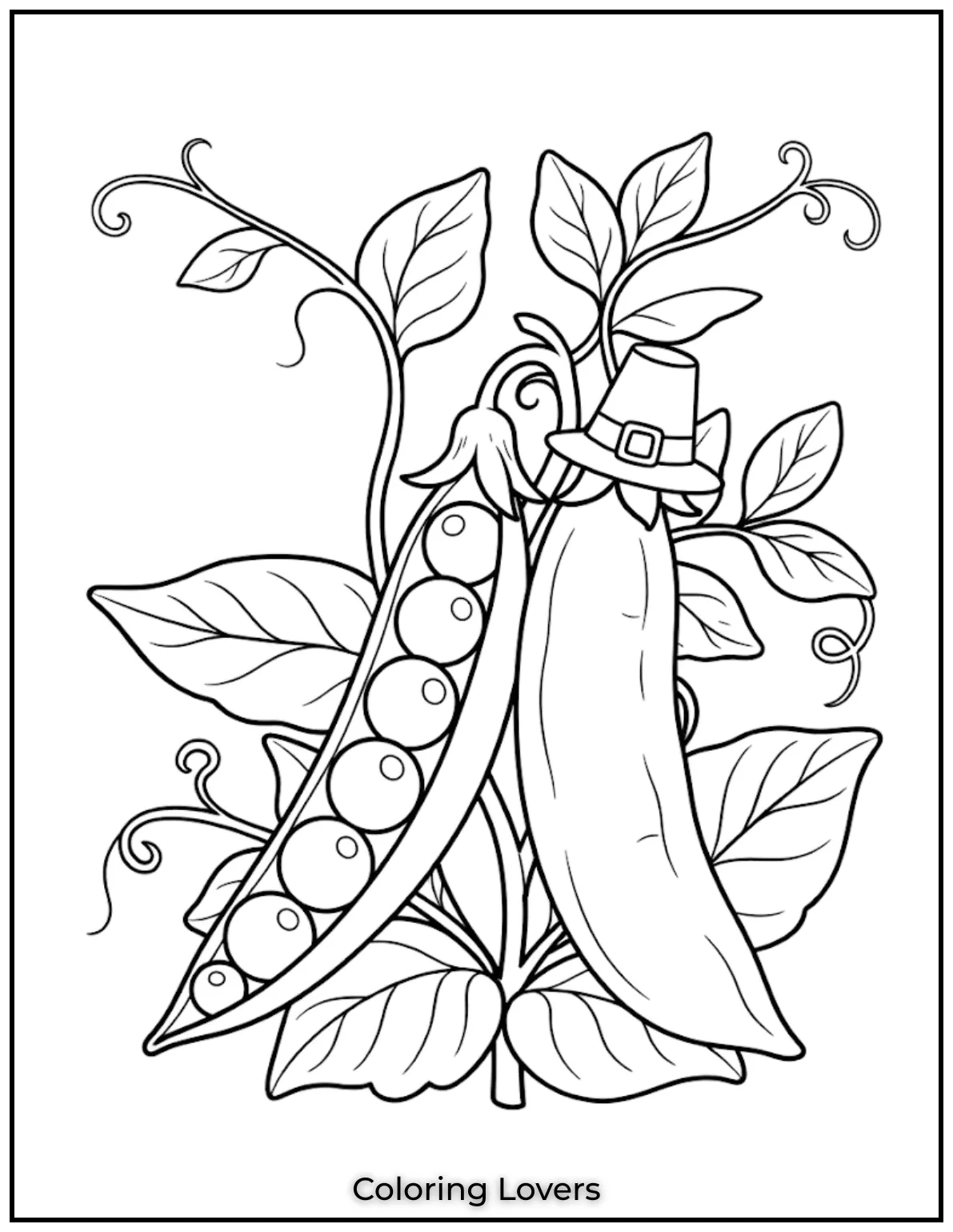 Opened Pod Coloring Page