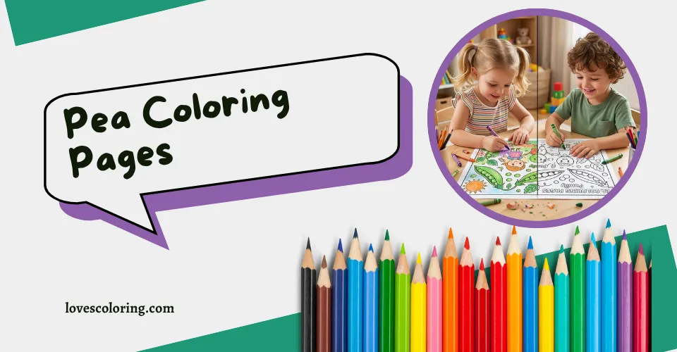 Pea Coloring Pages