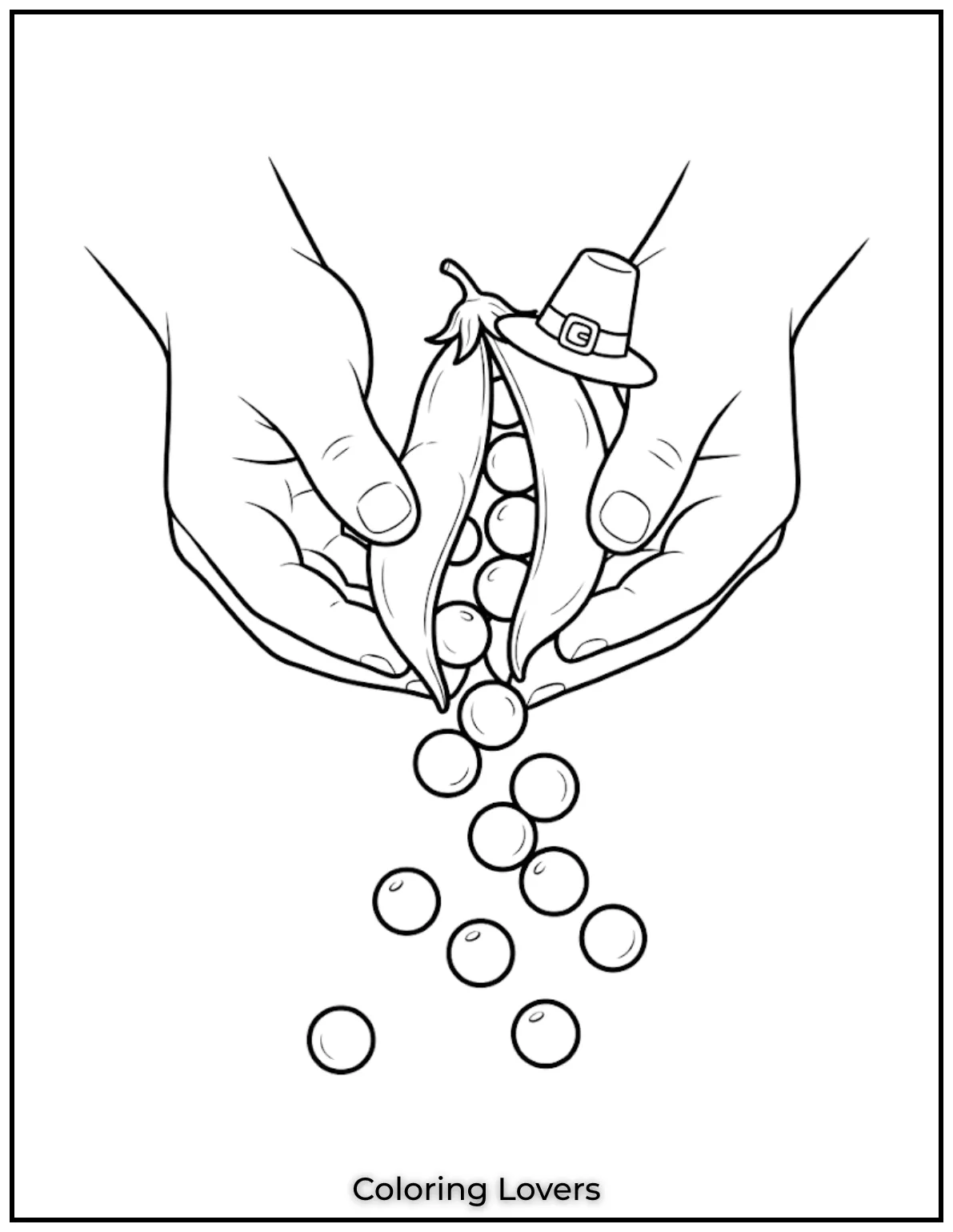 Peeling Peas Coloring Page