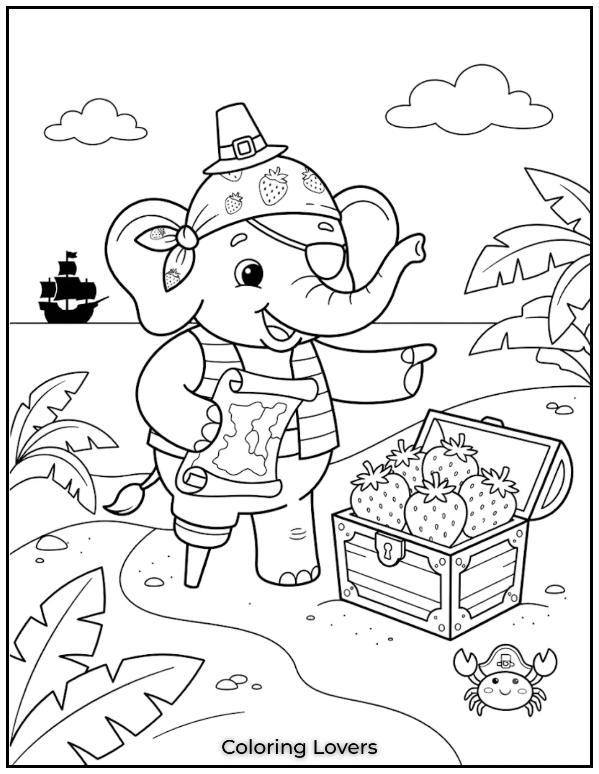 Amazing Strawberry Coloring Pages You'll Love Today 20 Pirate Strawberry Coloring Page