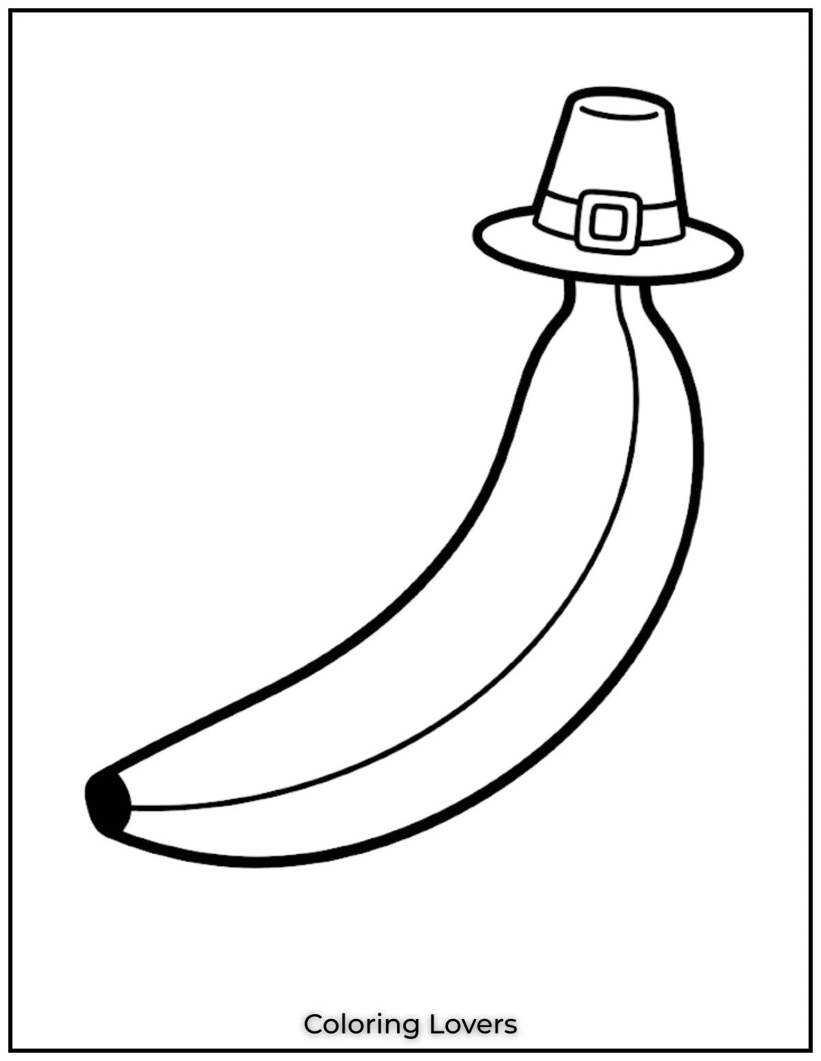 Joyful Banana Coloring Pages Everyone Will Love 3 A simple banana helps beginners practice coloring skills with bold outlines, large spaces, and easy shapes every day.