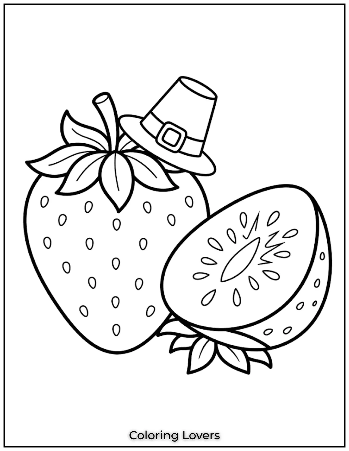 Amazing Strawberry Coloring Pages You'll Love Today 4 Sliced Strawberry Coloring Page