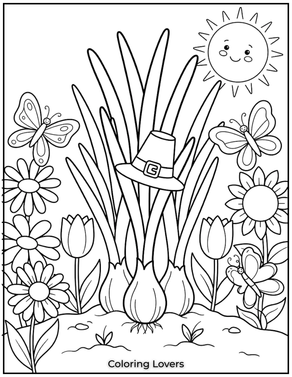 Spring Onion Coloring Page