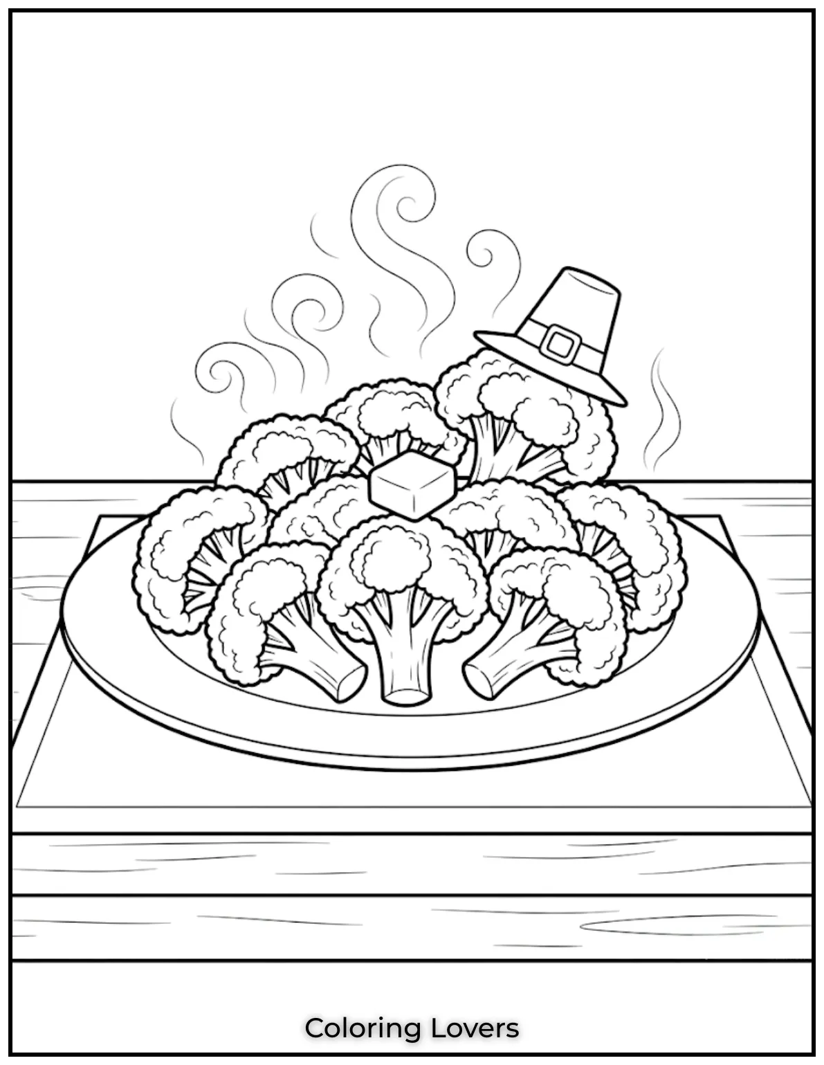 Steamy Broccoli Coloring Page