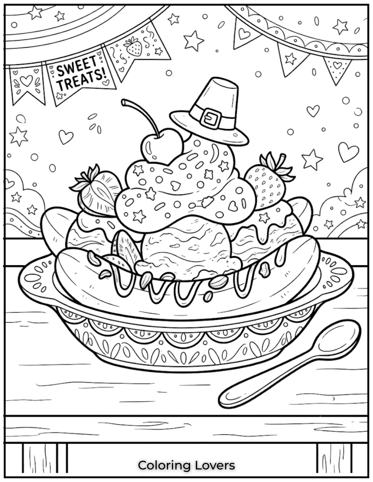 Joyful Banana Coloring Pages Everyone Will Love 13 Draw a chubby apple wearing a tiny bow, cheerful face, thick borders, and minimal background details.