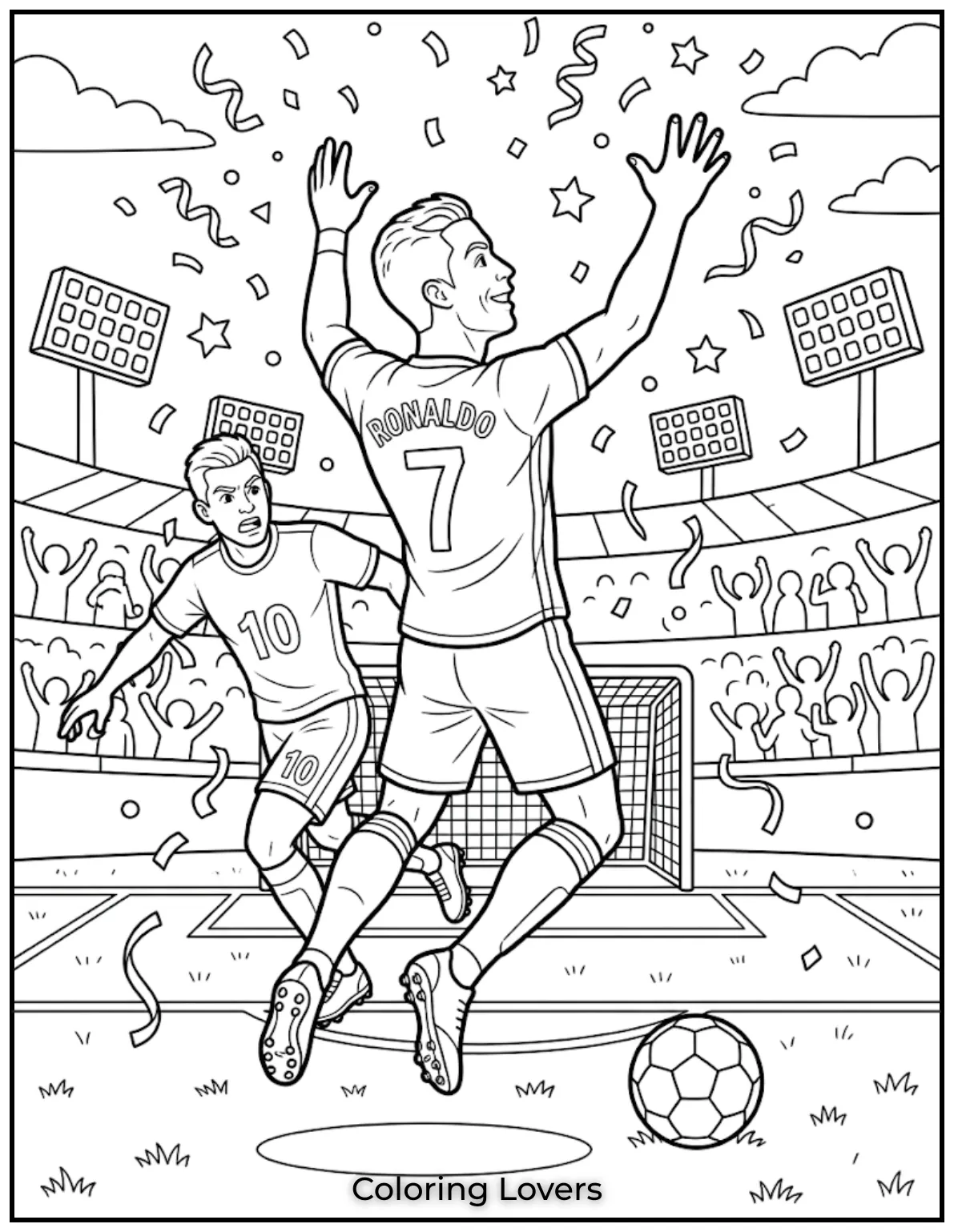 Ronaldo Coloring Pages 11 Cristiano Ronaldo Dribbling Past Defender