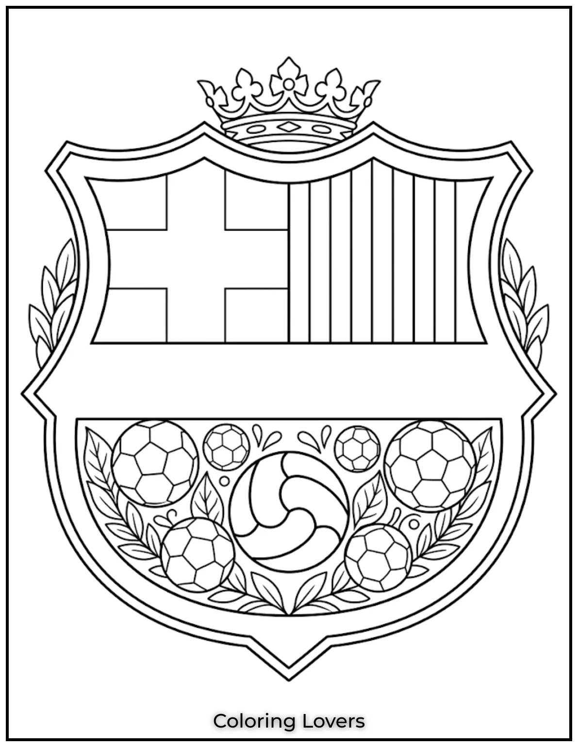 Soccer Coloring Pages 23 FC Barcelona Club Logo Design