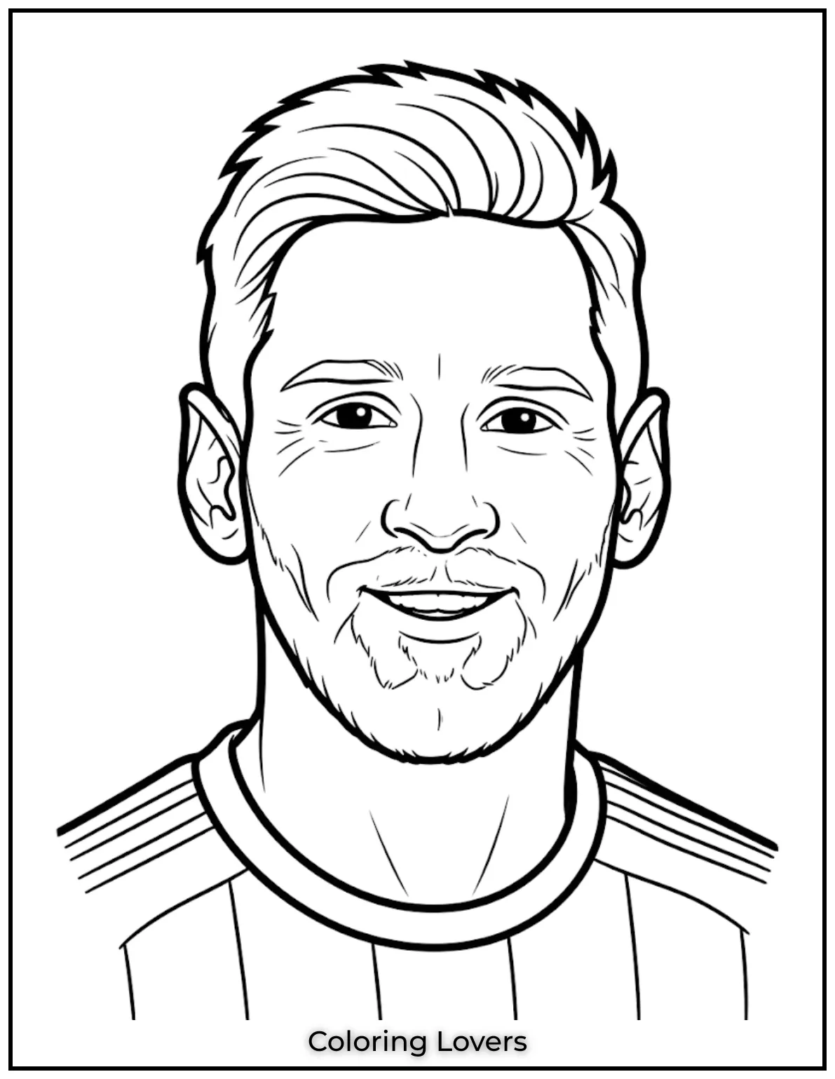 Messi Coloring Pages 12 Lionel Messi Portrait With Confidence