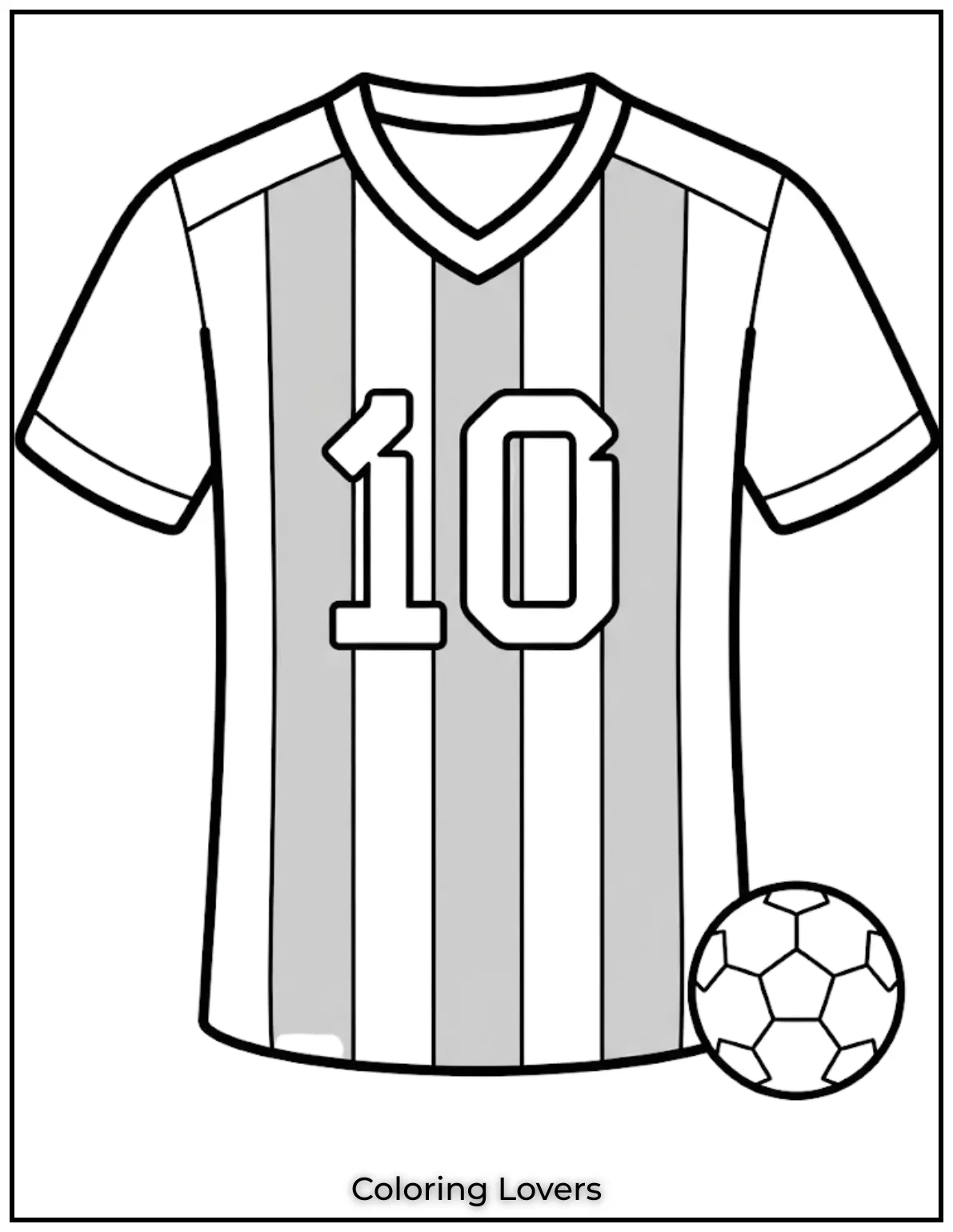 Messi Coloring Pages 11 Messi Jersey Front View