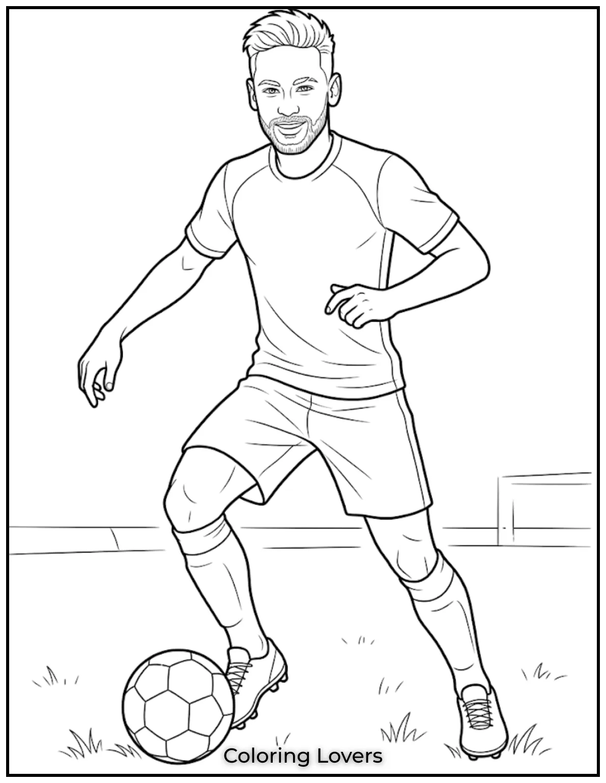 Soccer Coloring Pages 31 Neymar Brazilian Soccer Star Coloring