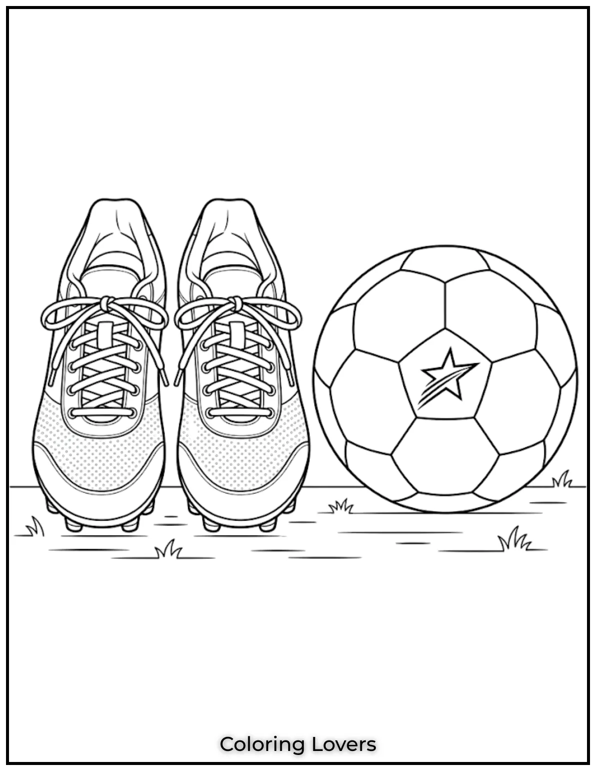 Soccer Coloring Pages 20 Nike Soccer Boots And Ball