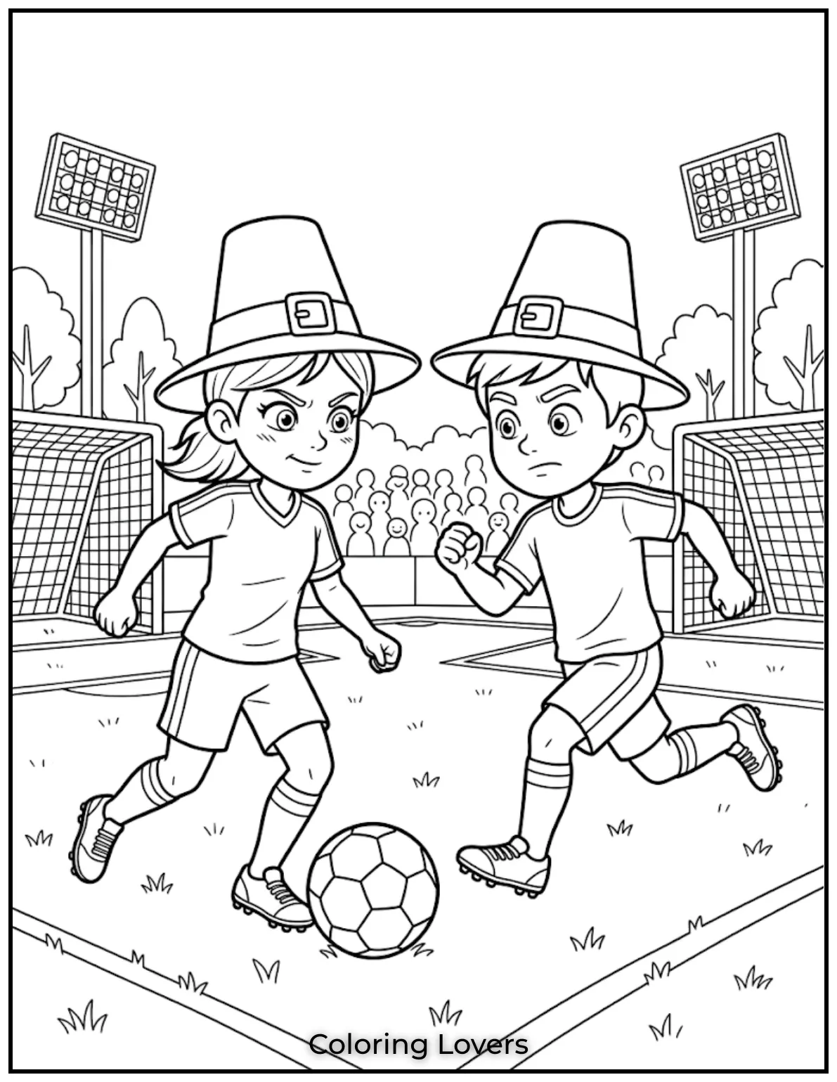 Soccer Coloring Pages 3 Players Chasing The Soccer Ball