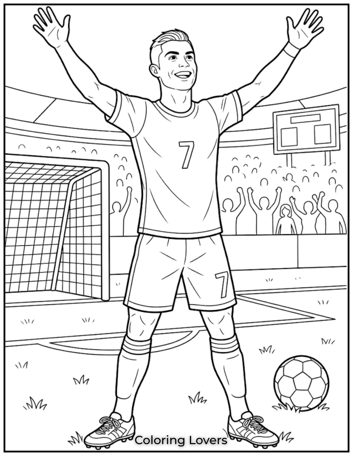 Ronaldo Coloring Pages 5 Ronaldo Celebrating A Big Goal