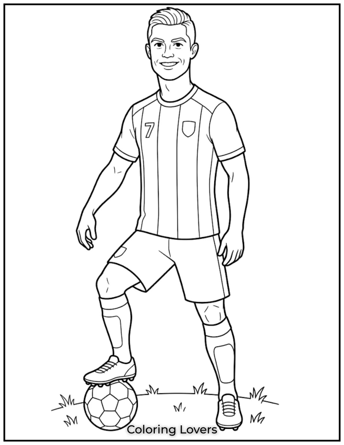Ronaldo Coloring Pages 8 Ronaldo Classic Soccer Portrait