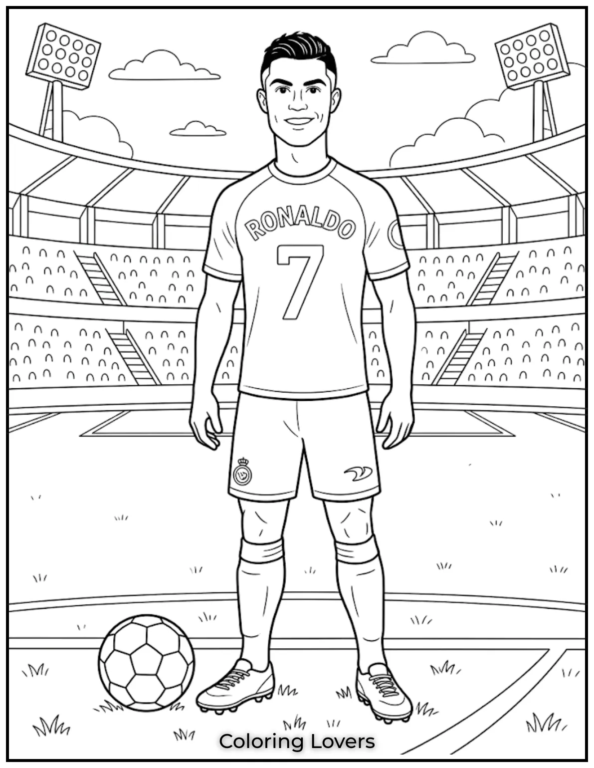 Ronaldo Coloring Pages 3 Ronaldo Ready For A Match