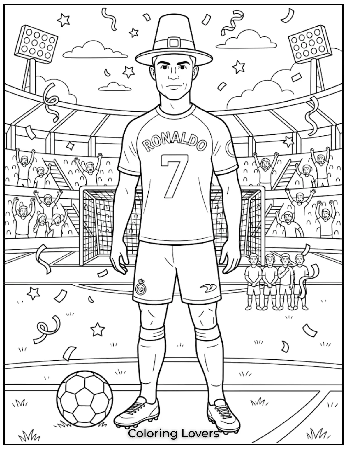 Ronaldo Coloring Pages 6 Ronaldo Taking Powerful Free Kick