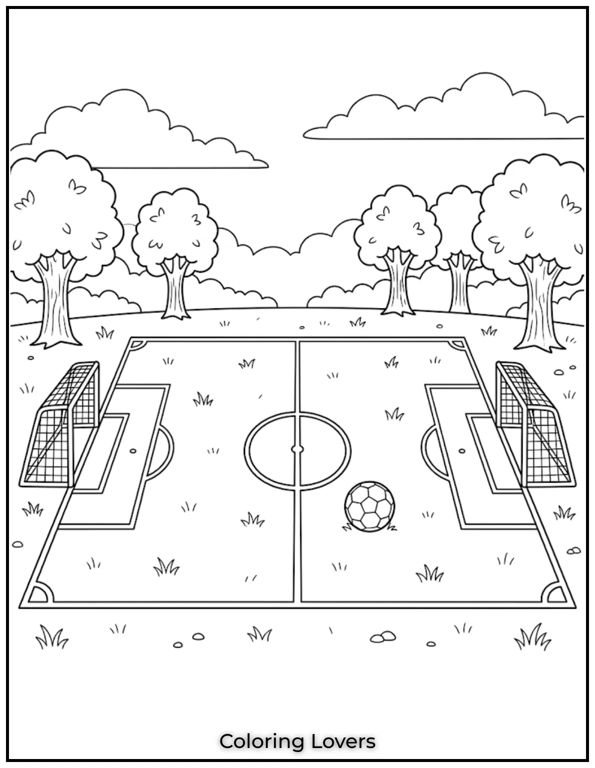 Soccer Coloring Pages 18 Soccer Pitch Coloring Page Design