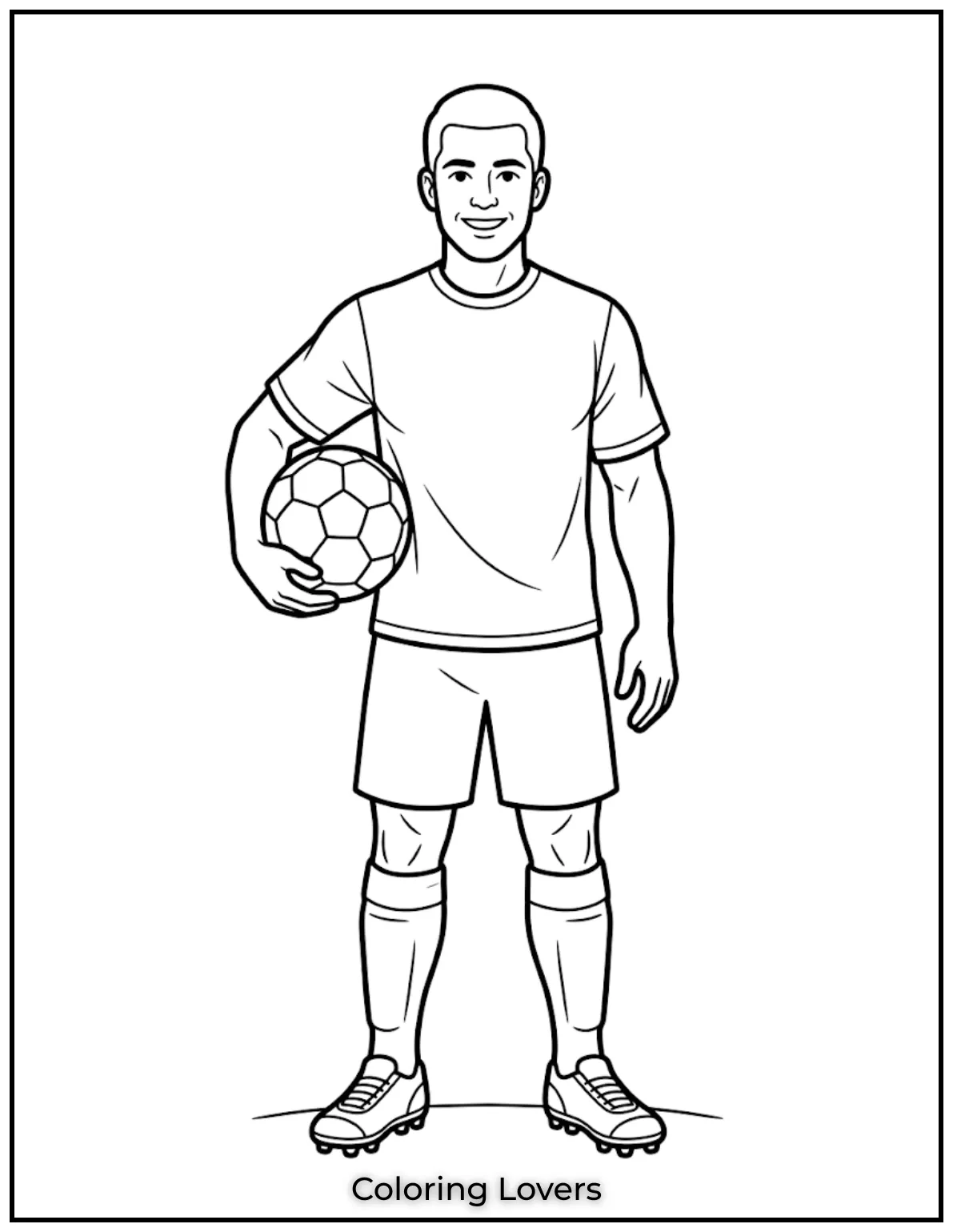 Soccer Coloring Pages 26 Soccer Player Holding The Ball