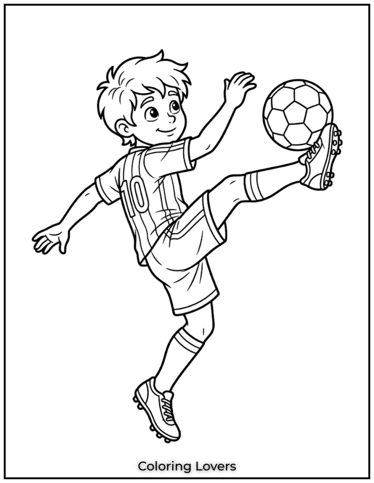 Soccer Coloring Pages 13 Soccer Player Performing Trick Shots