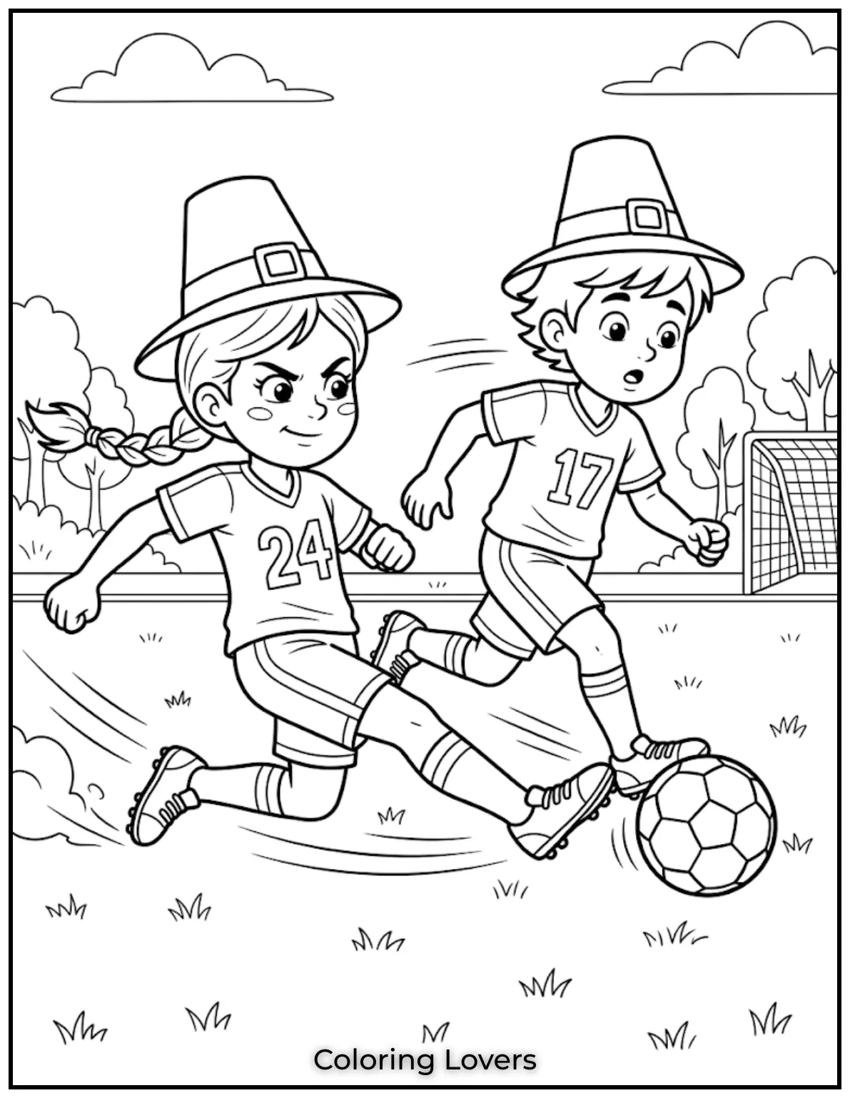 Soccer Coloring Pages 4 Soccer Slide Tackle Action Scene